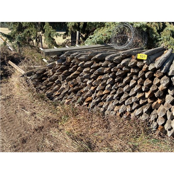 Approx. 200- sharpened posts & misc. wire.