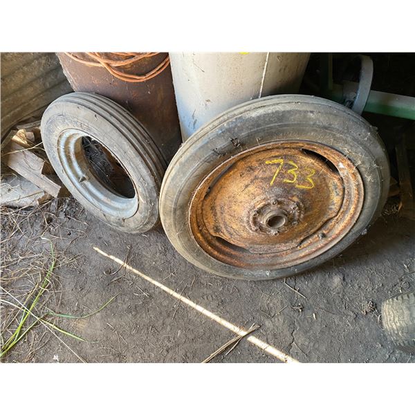 2- Implement tires, 3- propane tanks, T-bar & lining bar