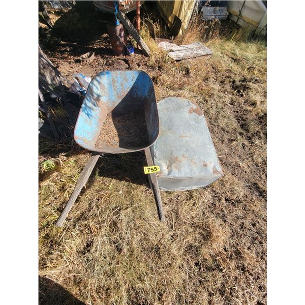 Wheel barrow & galv. Tub