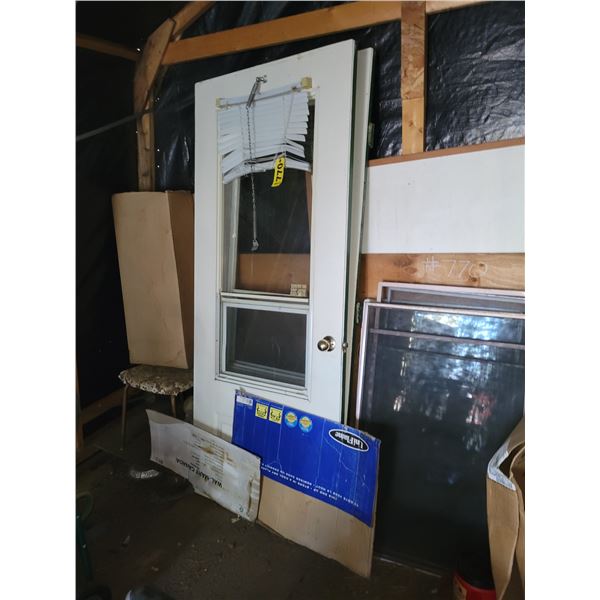 Doors, windows, appliances, screens (at south wall)