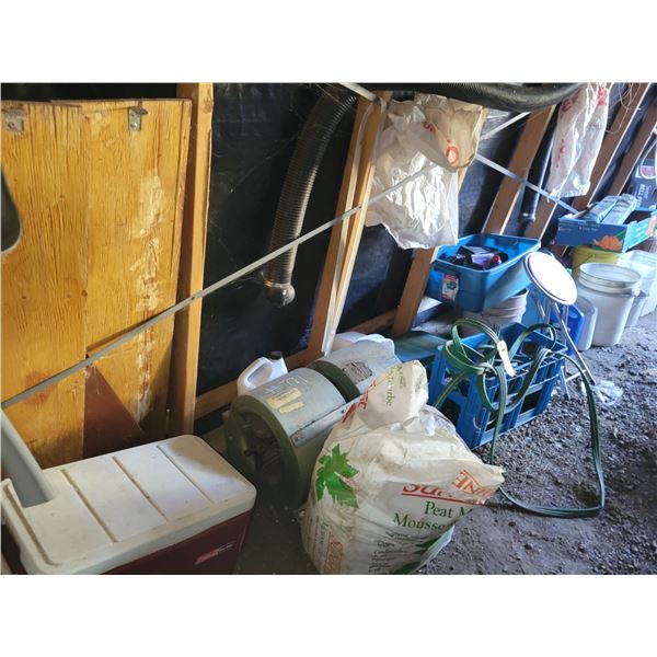 Misc. items along west wall