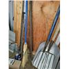 Image 4 : Shovels, forks, shears, trimmers, broom & bar