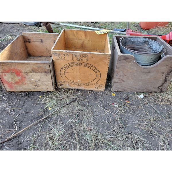 3- Wood crates & insulators