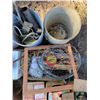 Image 4 : 1- Large lot of misc. sealed beams, nails, bolts, pails, wire, etc.