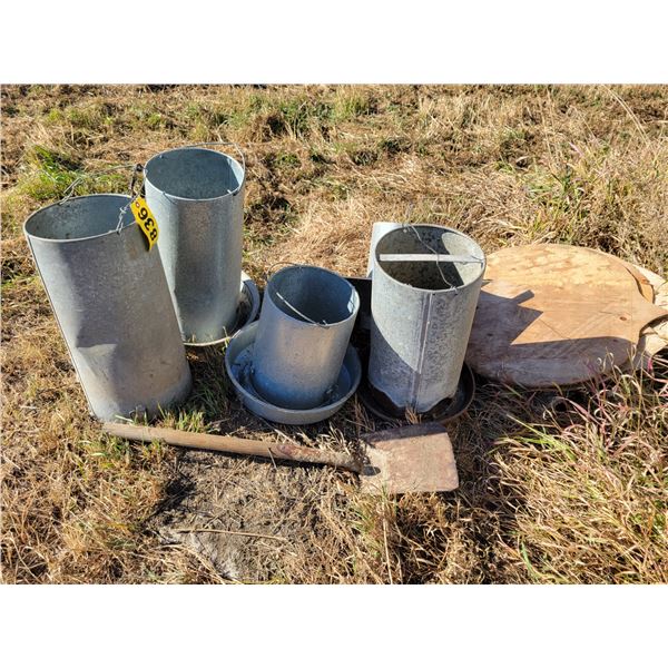 Feeders, chimney cap & wood