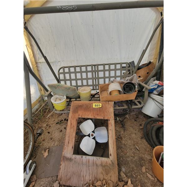 Elec. Fan, swing set & misc.