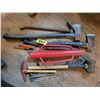 Image 1 : Red driver, axes, pick, sledge etc.