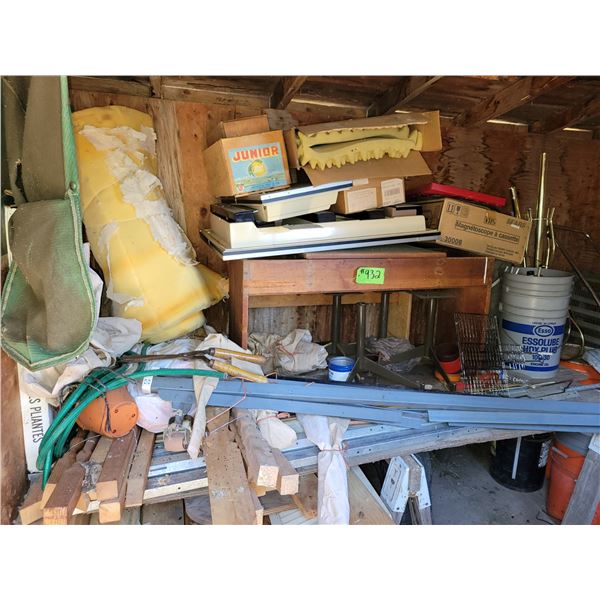 2- Saw horses, lumber, 1/4 turn shoot