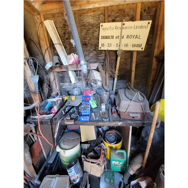 Balance in shed, steel, misc. etc.