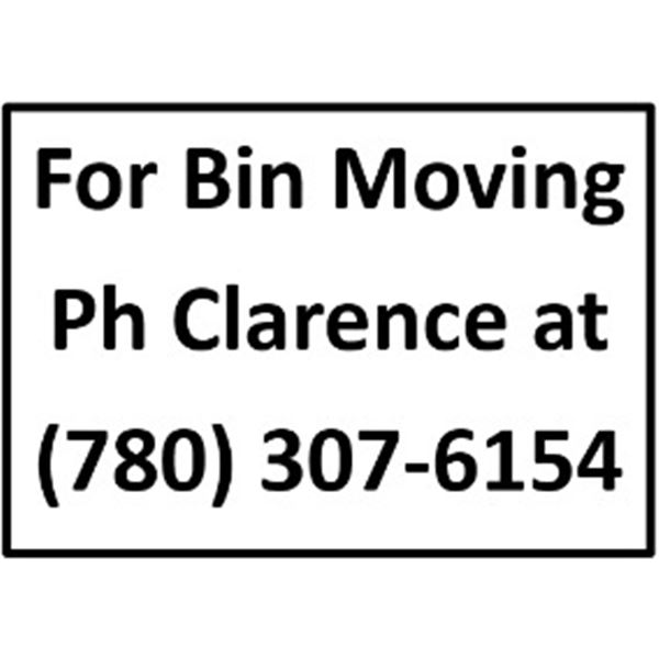 For Bin Moving Ph Clarence at (780) 307-6154