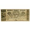 Image 1 : Arkansas Treasury Warrant, On Auditor's Warrant, 1862, $5, Obsolete Scrip Note