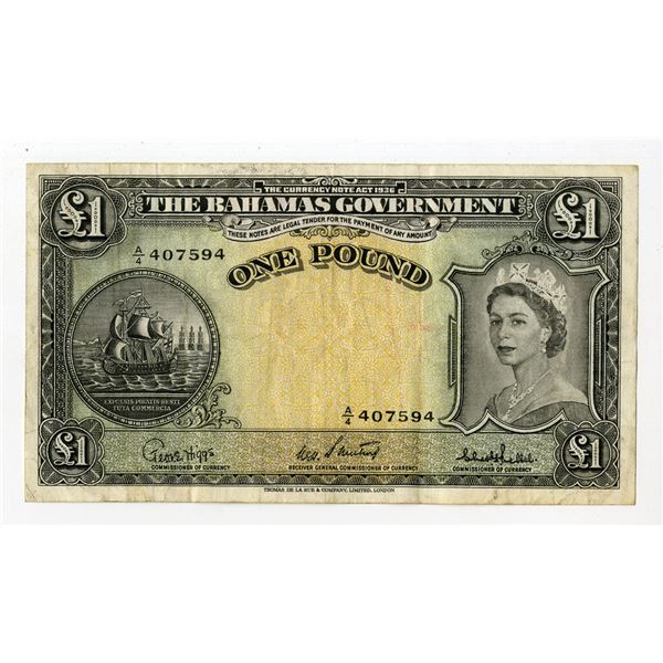 Bahamas Government, ND (1953), Issued Banknote