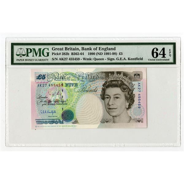 Bank of England, 1990 (ND 1991-98), Issued Banknote