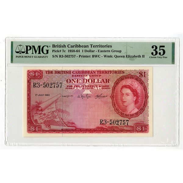 British Caribbean Territories, 1958-64, Issued Banknote