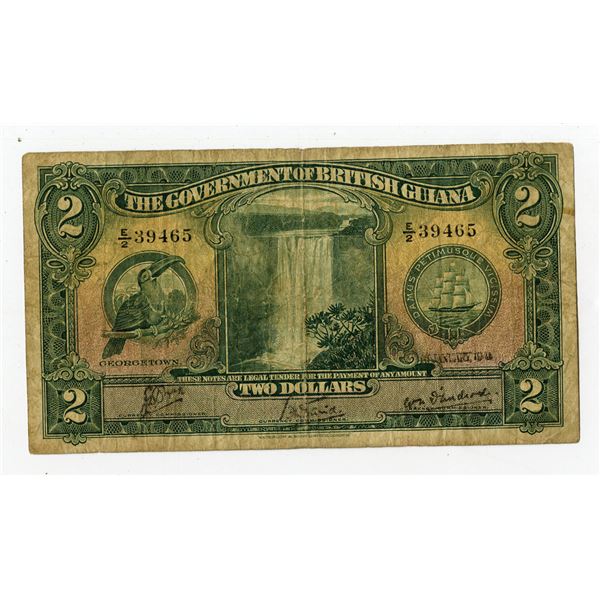 Government of British Guiana, 1942, Issued Banknote