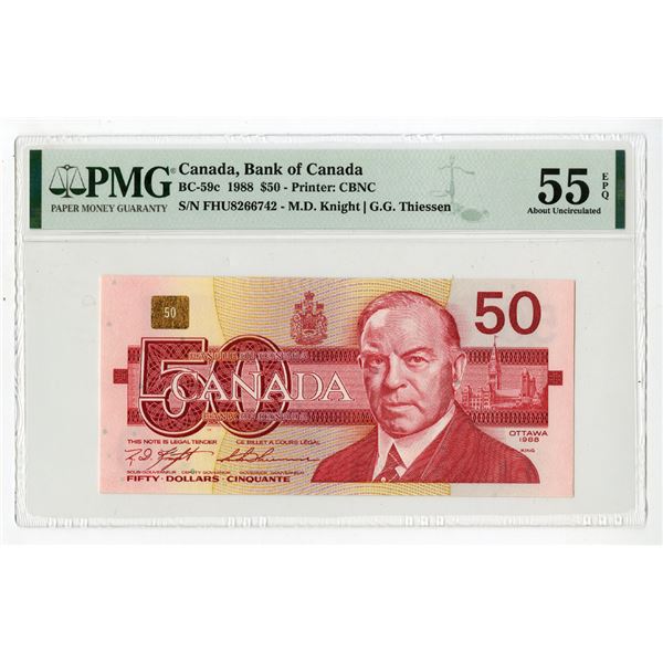 Bank of Canada, 1988, Issued Banknote