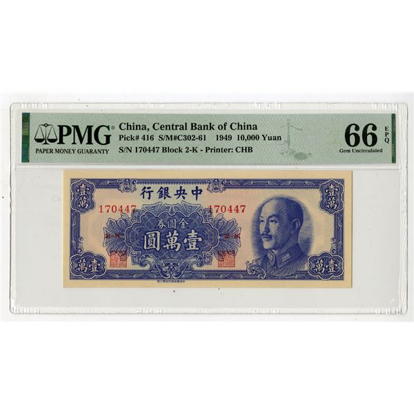 Central Bank of China, 1949, Issued Banknote