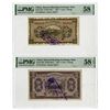 Image 1 : Interest Bearing Exchange Notes, 1922, "Peking" Branch Pair of Issued Notes