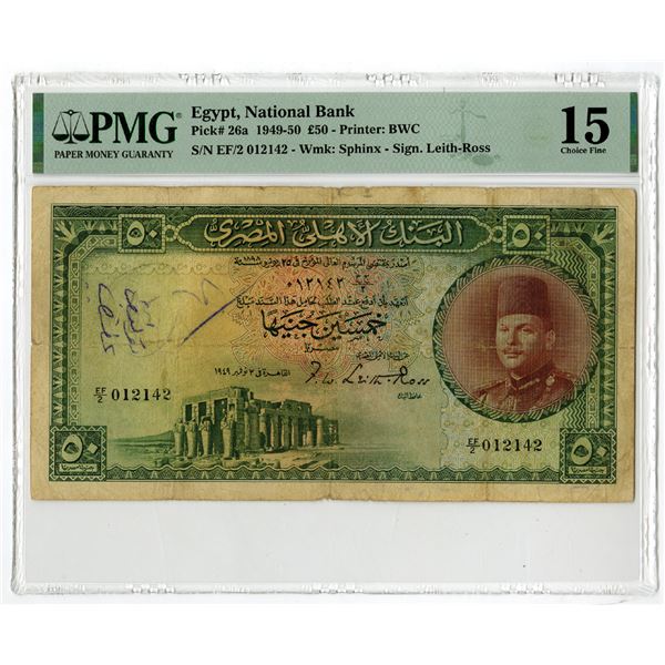 National Bank of Egypt, 1949-50, Issued Banknote