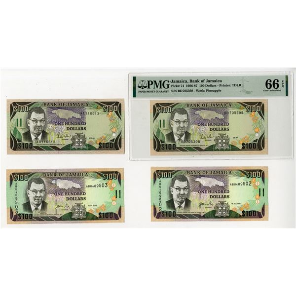 Bank of Jamaica, 1986-2005, Assortment of Issued Banknotes