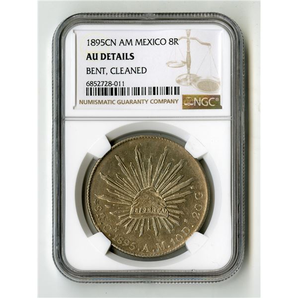 Mexico. 8 Reales, 1895CN AM, KM-377. NGC Graded Fine Details.