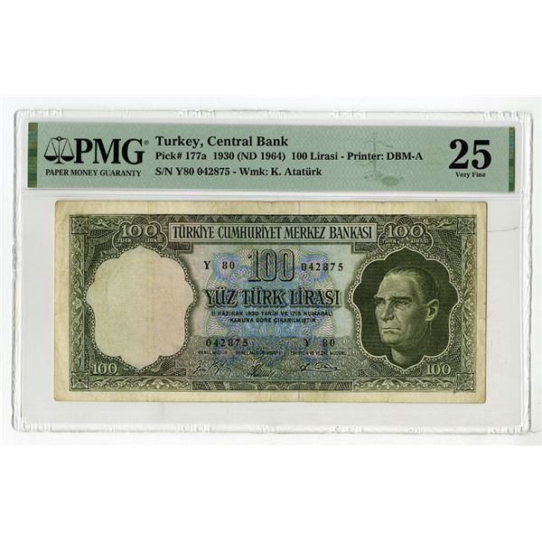 Central Bank of Turkey, 1930 (ND 1964), Issued Banknote