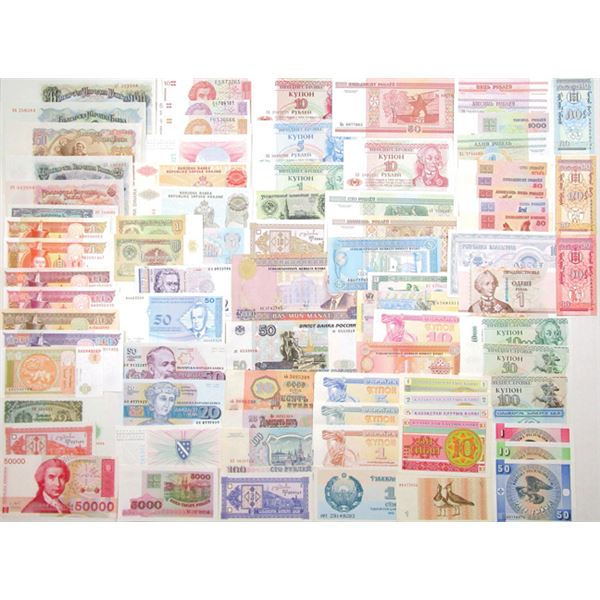 Western Europe and Eastern Asia Assortment of Issued Banknotes