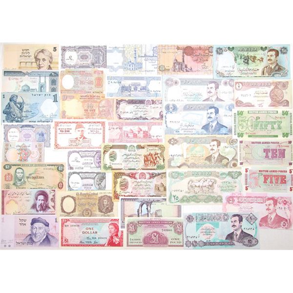 World Assortment of Issued Banknotes, ca.1950-1980s