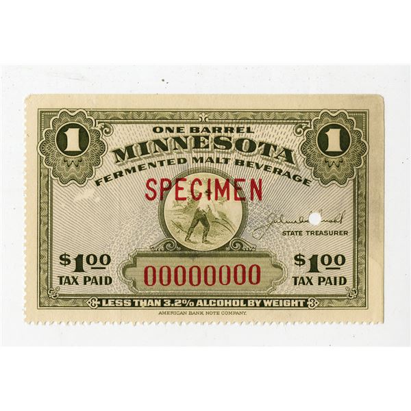 State Revenue Collection of Specimen Stamps, ND (ca.1860-1930s)