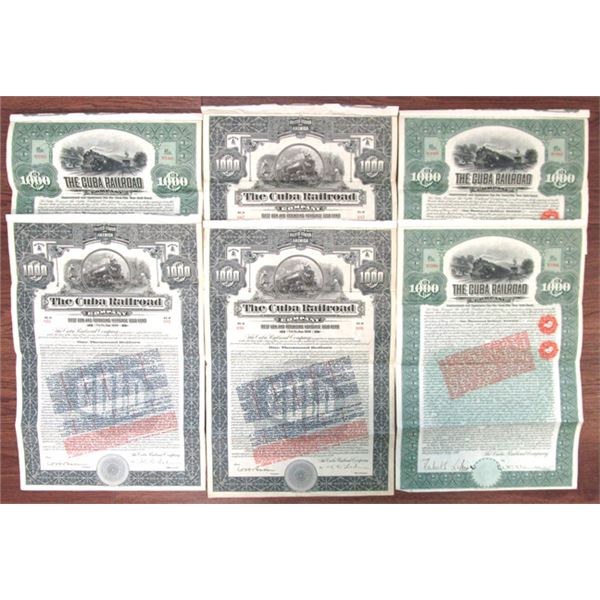 Cuba Railroad CO., 1910-21, Collection of I/U Bonds