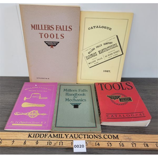 LOT OF 5 - MILLER FALLS CATALOGS