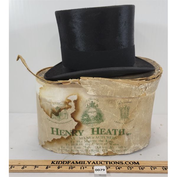 HENRY HEATH LIMITED TOP HAT W/ HAT BOX