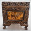 Image 5 : CARVED ORIENTAL CAMPHOR CHEST W/ KEYS
