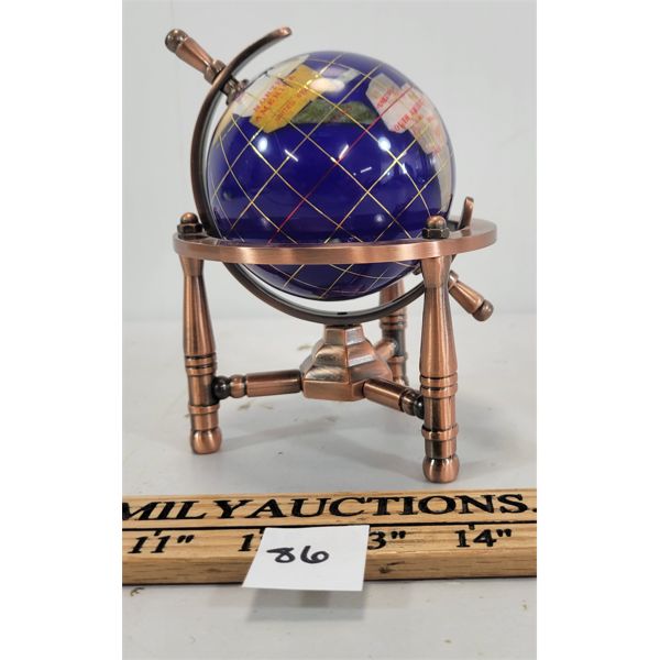 ROTATING BRASS TABLE TOP GLOBE