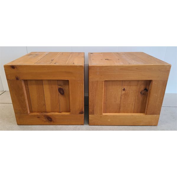 LOT OF 2 - PINE END TABLES
