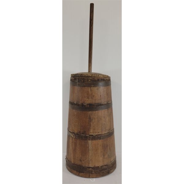 PRIMITIVE BANDED BUTTER CHURN