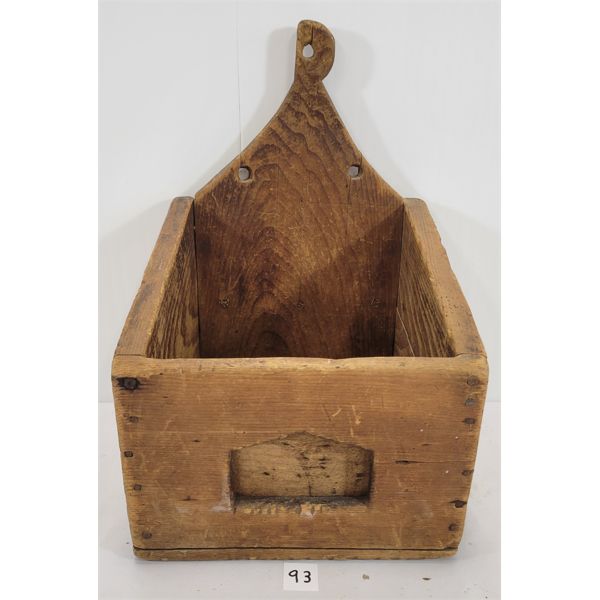 PRIMITIVE WALL HANGING SALT BOX