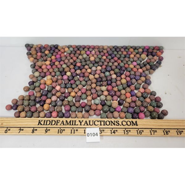 LARGE QTY CLAY MARBLES
