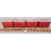 Image 1 : LOT OF 4 - RED PYREX 501 DISHES