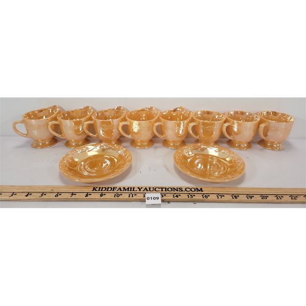 LOT OF 10 - ANCHOR HOCKING FIRE KING LUSTREWARE PCS 