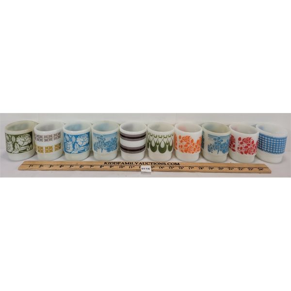 LOT OF 10 - ANCHOR HOCKING FIRE KING MUGS