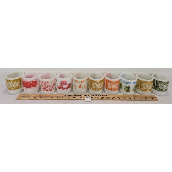 LOT OF 10 - ANCHOR HOCKING FIRE KING MUGS
