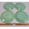Image 2 : LOT OF 4 - FIRE KING JADEITE PLATES 