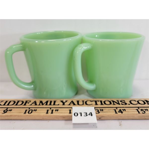 LOT OF 2 - FIRE KING JADEITE MUGS