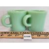 Image 1 : LOT OF 2 - FIRE KING JADEITE C-HANDLE MUGS