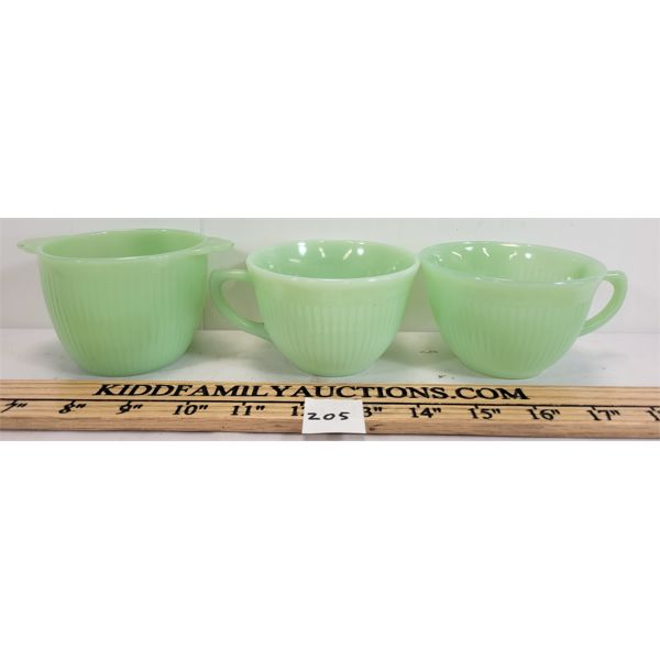 LOT OF 3 - FIREKING JADEITE PCS 