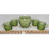 Image 1 : LOT OF 5 - ANCHOR HOCKING (?) AVOCADO MUGS & TEXTURED BOWL