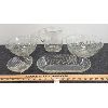 Image 1 : LOT OF 5 - SQUARE MILK PITCHER, INDIANA GLASS (?) PRETZEL DISH , ANCHOR HOCKING (?) BOWLS, ETC. 
