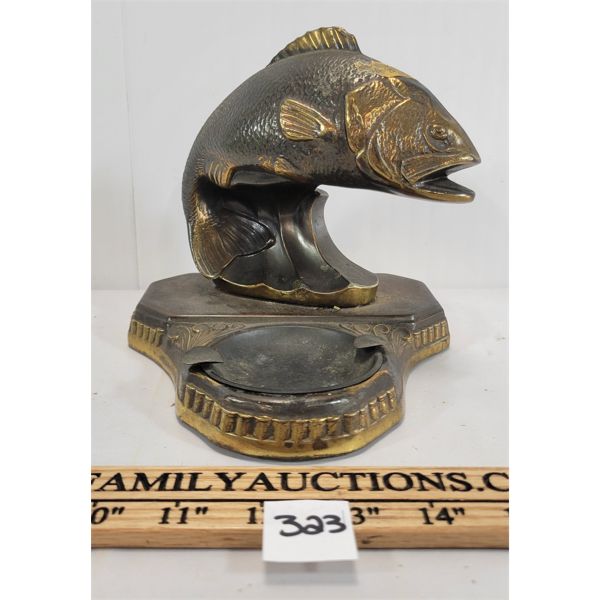BRASS FISH STYLE ASHTRAY