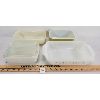 Image 1 : LOT OF 4 - PYREX & FIRE KING BUTTER DISHES & LOAF PAN